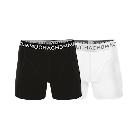 Boxerky MUCHACHOMALO čierne + biele 2 PACK